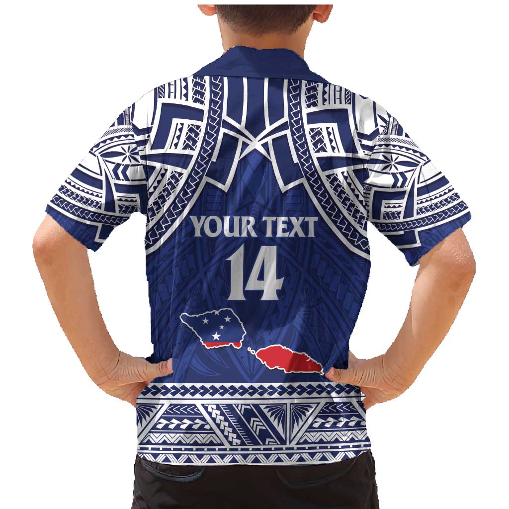 Custom Samoa Cricket Family Matching Mermaid Dress and Hawaiian Shirt Go Champions Samoan - Polynesian Pride