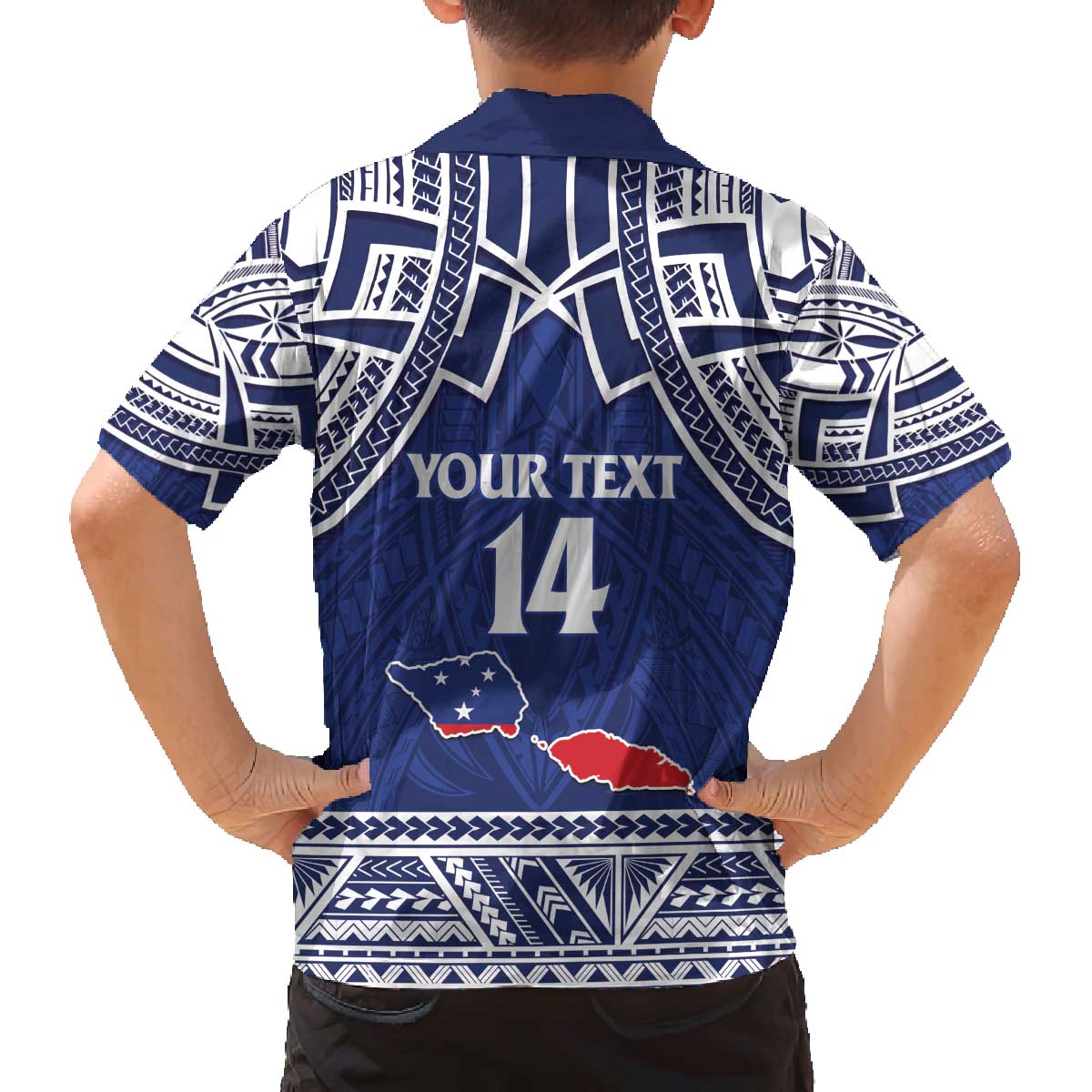Custom Samoa Cricket Family Matching Off The Shoulder Long Sleeve Dress and Hawaiian Shirt Go Champions Samoan - Polynesian Pride