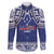 Custom Samoa Cricket Family Matching Off The Shoulder Long Sleeve Dress and Hawaiian Shirt Go Champions Samoan - Polynesian Pride