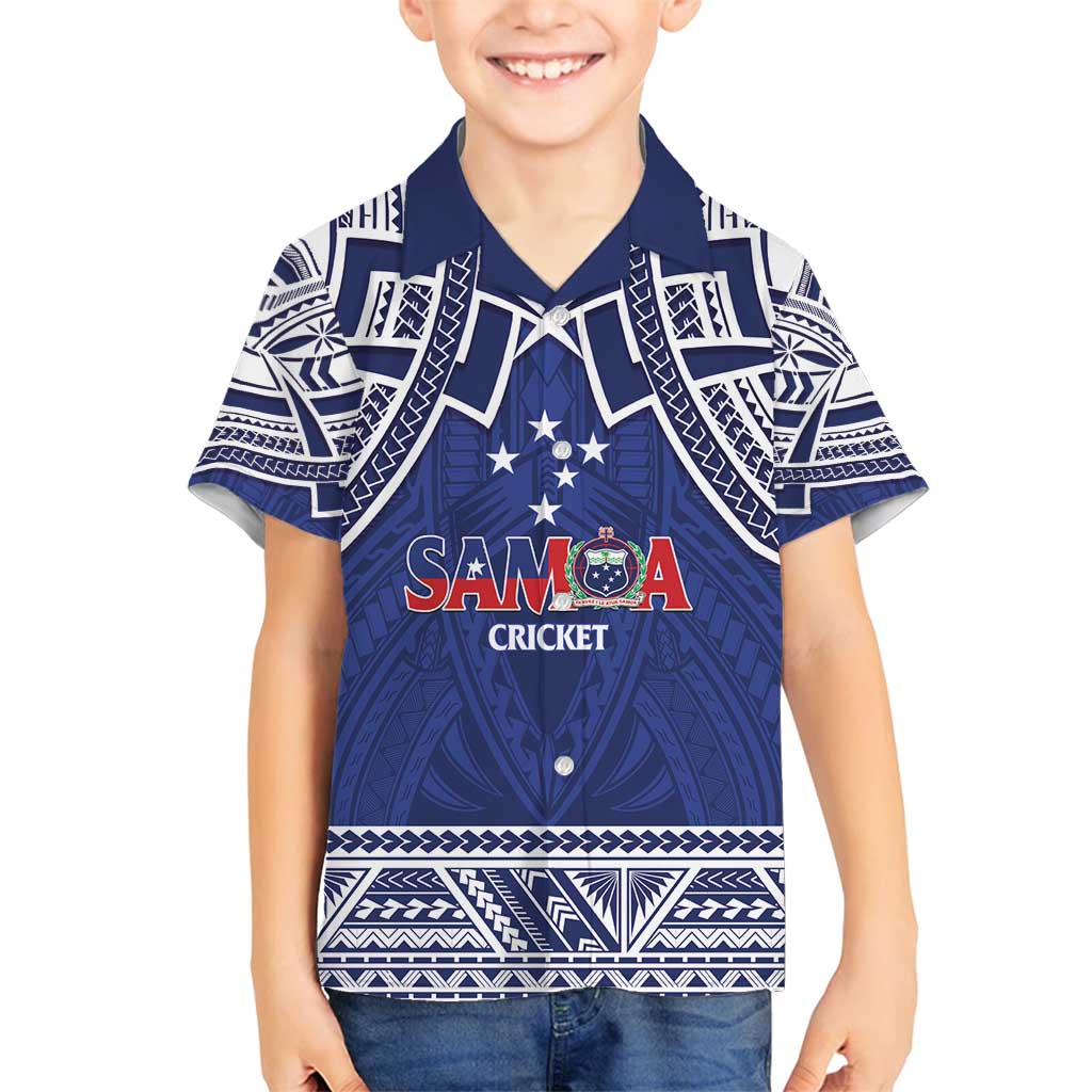 Custom Samoa Cricket Family Matching Off Shoulder Maxi Dress and Hawaiian Shirt Go Champions Samoan - Polynesian Pride