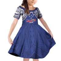 Custom Samoa Cricket Family Matching Off Shoulder Short Dress and Hawaiian Shirt Go Champions Samoan - Polynesian Pride