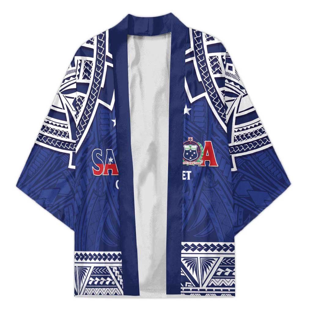 Custom Samoa Cricket Kimono Go Champions Samoan LT14 Unisex Blue - Polynesian Pride