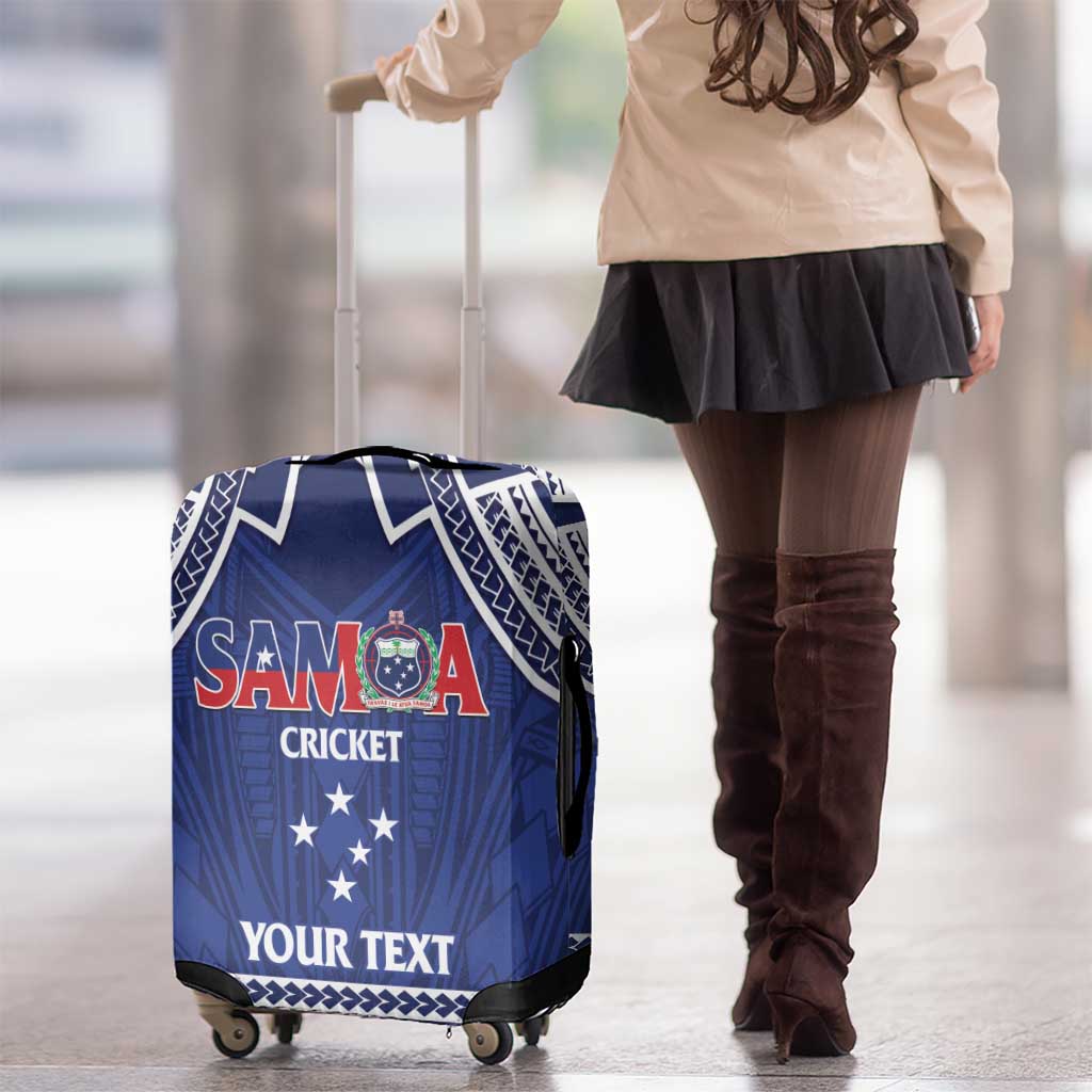 Custom Samoa Cricket Luggage Cover Go Champions Samoan - Polynesian Pride