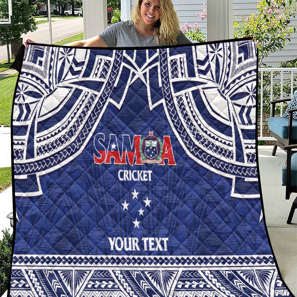 Custom Samoa Cricket Quilt Go Champions Samoan - Polynesian Pride