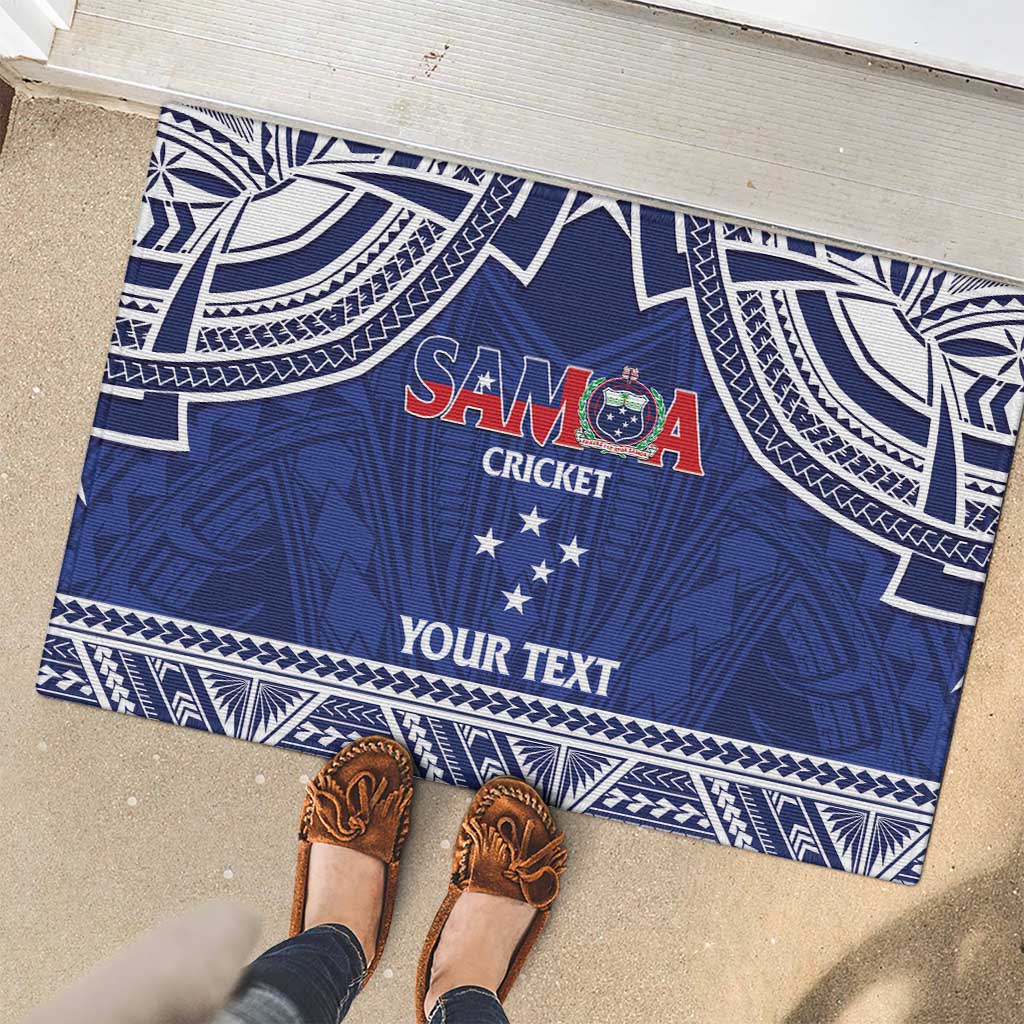 Custom Samoa Cricket Rubber Doormat Go Champions Samoan - Polynesian Pride