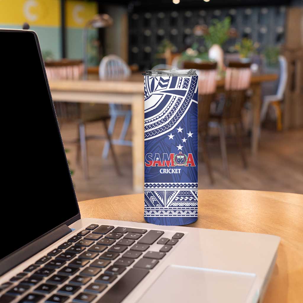 Custom Samoa Cricket Skinny Tumbler Go Champions Samoan - Polynesian Pride
