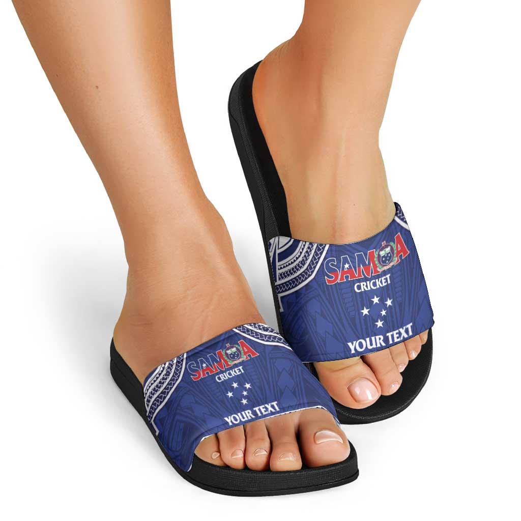Custom Samoa Cricket Slide Sandals Go Champions Samoan - Polynesian Pride