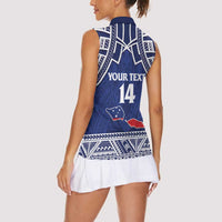Custom Samoa Cricket Women Sleeveless Polo Shirt Go Champions Samoan - Polynesian Pride