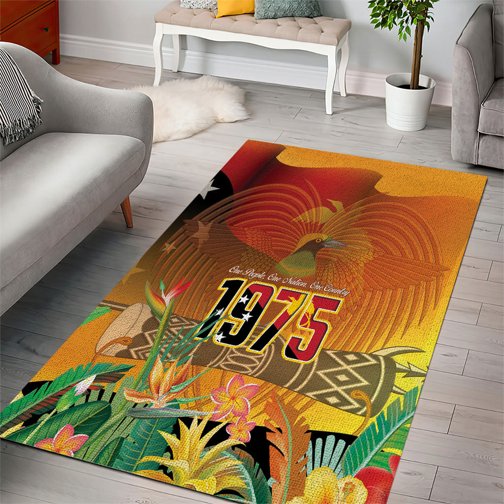 Papua New Guinea Independence Day Area Rug One People One Nation One Country