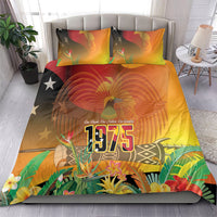 Papua New Guinea Independence Day Bedding Set One People One Nation One Country