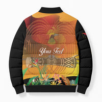 Personalised Papua New Guinea Independence Day Bomber Puffer Jacket One People One Nation One Country