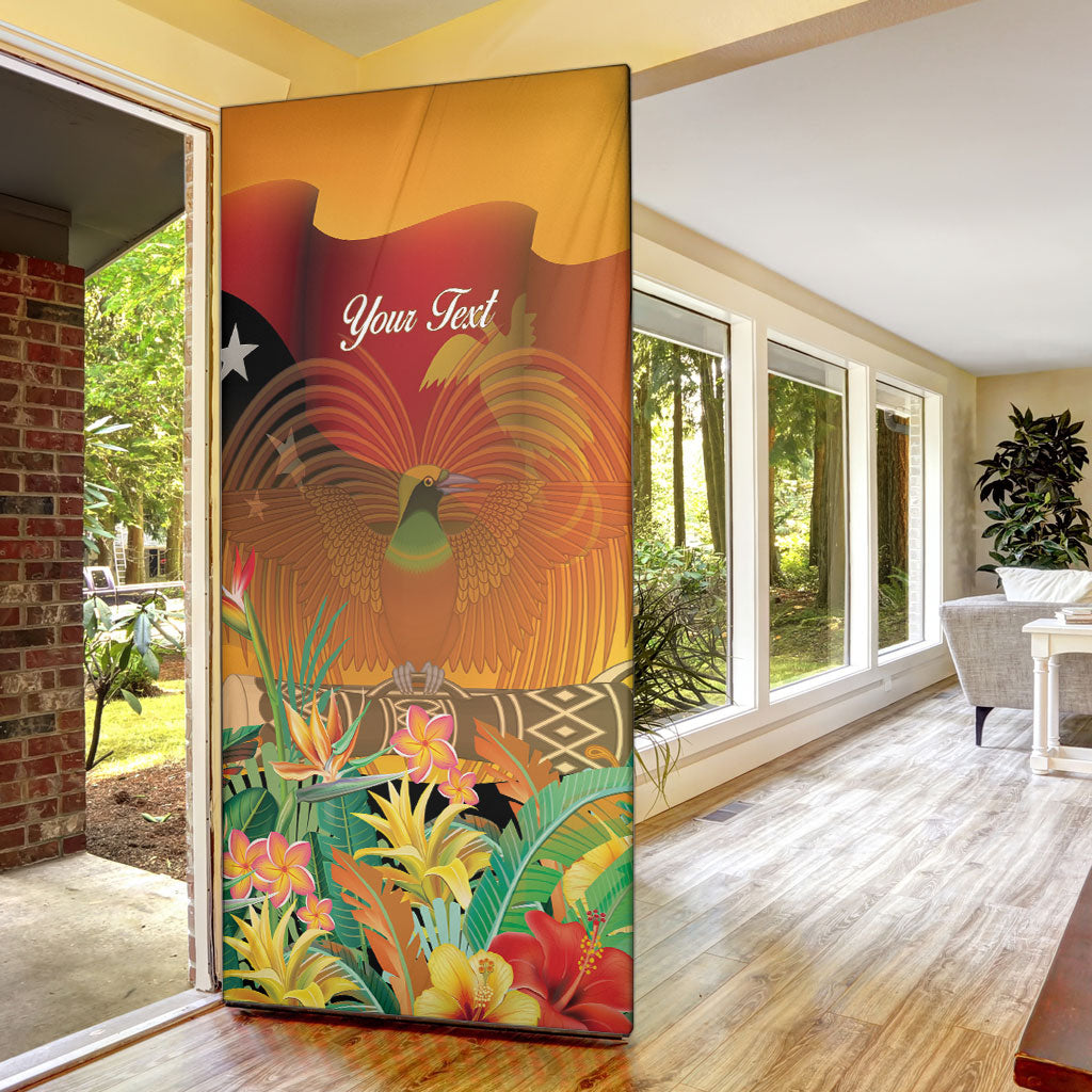 Personalised Papua New Guinea Independence Day Door Cover One People One Nation One Country