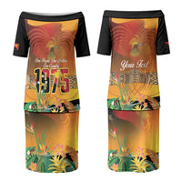 Personalised Papua New Guinea Independence Day Family Matching Puletasi and Hawaiian Shirt One People One Nation One Country