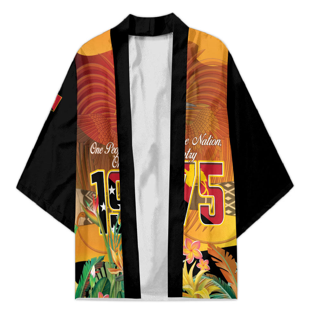 Personalised Papua New Guinea Independence Day Kimono One People One Nation One Country LT14 Unisex Multicolor - Polynesian Pride
