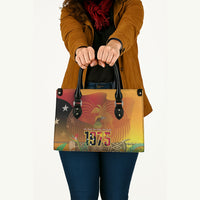 Papua New Guinea Independence Day Leather Bag One People One Nation One Country