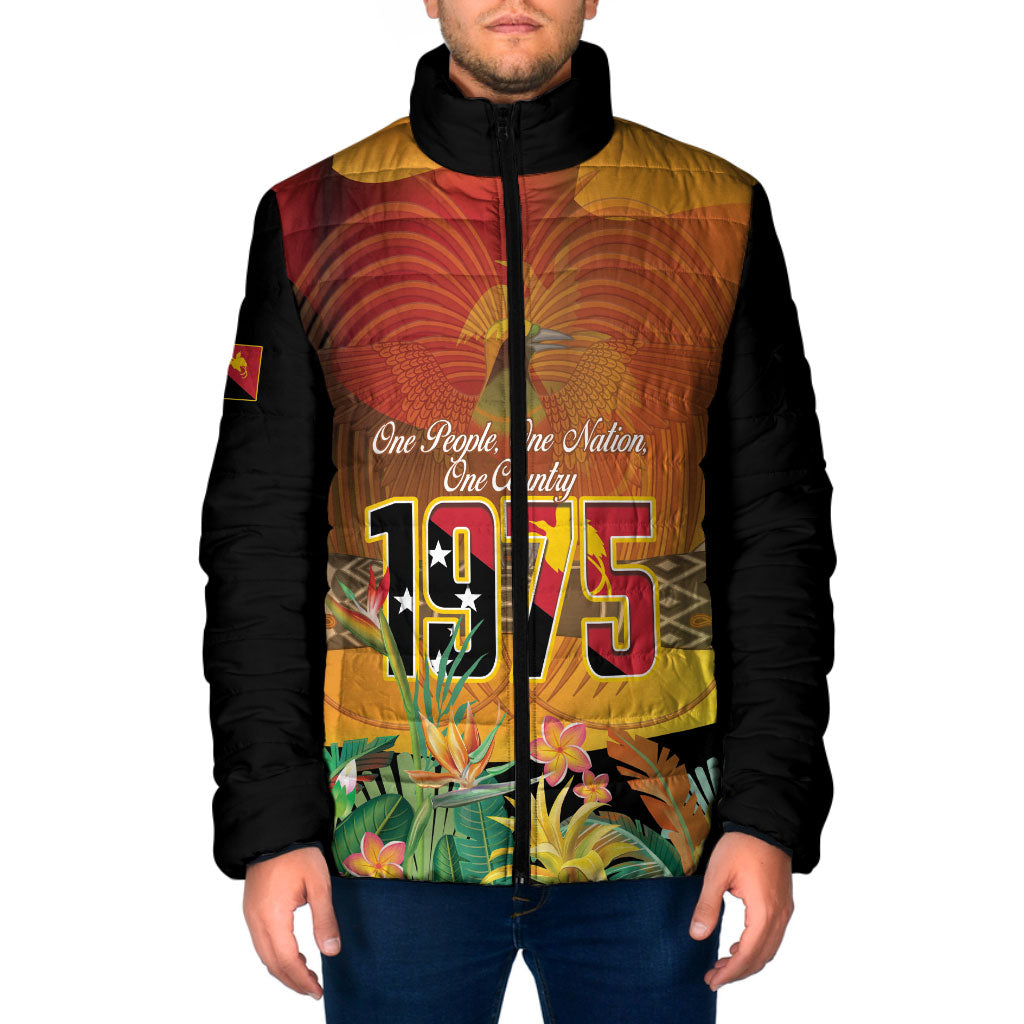 Personalised Papua New Guinea Independence Day Padded Jacket One People One Nation One Country