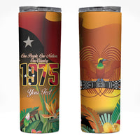 Personalised Papua New Guinea Independence Day Skinny Tumbler One People One Nation One Country
