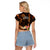 Hawaii Raglan Cropped T Shirt Pray For Maui Hawaiian Plumeria Be Strong Gold Verison LT14 - Polynesian Pride