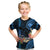 Hawaii Kid T Shirt Pray For Maui Hawaiian Plumeria Be Strong Blue Verison LT14 Blue - Polynesian Pride