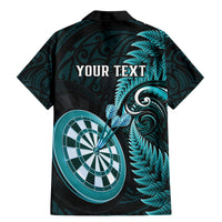 Personalised New Zealand Darts Family Matching Mermaid Dress and Hawaiian Shirt Happiness Is A Tight Threesome Maori Turquoise LT14 - Polynesian Pride