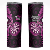 New Zealand Darts Skinny Tumbler Happiness Is A Tight Threesome Maori Pink LT14 Pink - Polynesian Pride