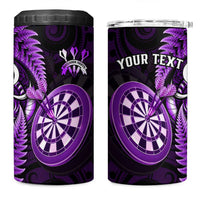 Personalised New Zealand Darts 4 in 1 Can Cooler Tumbler Happiness Is A Tight Threesome Maori Purple LT14 One Size: 16 oz Purple - Polynesian Pride