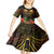Papua New Guinea Central Province Kid Short Sleeve Dress Papua Niugini Coat Of Arms With Flag Style LT14 - Polynesian Pride