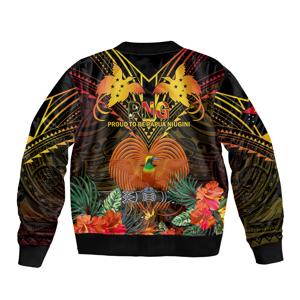 Papua New Guinea Chimbu Province Bomber Jacket Papua Niugini Coat Of Arms With Flag Style LT14 - Polynesian Pride