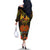 Papua New Guinea Southern Highlands Province Off The Shoulder Long Sleeve Dress Papua Niugini Coat Of Arms With Flag Style LT14 - Polynesian Pride