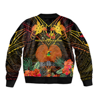 Papua New Guinea Manus Province Bomber Jacket Papua Niugini Coat Of Arms With Flag Style LT14 - Polynesian Pride