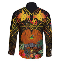 Papua New Guinea Manus Province Family Matching Mermaid Dress and Hawaiian Shirt Papua Niugini Coat Of Arms With Flag Style LT14 - Polynesian Pride