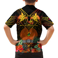 Papua New Guinea Manus Province Family Matching Tank Maxi Dress and Hawaiian Shirt Papua Niugini Coat Of Arms With Flag Style LT14 - Polynesian Pride