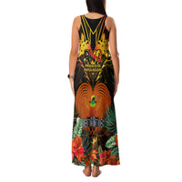 Papua New Guinea Manus Province Family Matching Tank Maxi Dress and Hawaiian Shirt Papua Niugini Coat Of Arms With Flag Style LT14 - Polynesian Pride