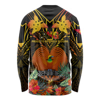Papua New Guinea Manus Province Long Sleeve Shirt Papua Niugini Coat Of Arms With Flag Style LT14 - Polynesian Pride