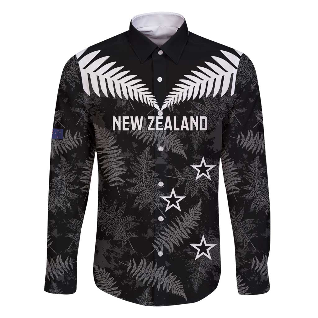 Custom New Zealand Silver Fern Football Family Matching Summer Maxi Dress and Hawaiian Shirt Go Aotearoa Grunge Black - Polynesian Pride