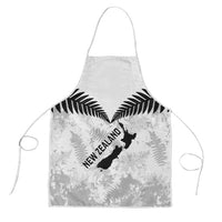 Custom New Zealand Silver Fern Football Apron Go Aotearoa Grunge White - Polynesian Pride