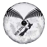 Custom New Zealand Silver Fern Football Spare Tire Cover Go Aotearoa Grunge White LT14 - Polynesian Pride