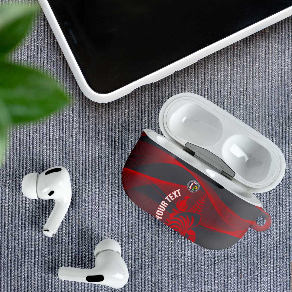 Custom New Caledonia Football AirPods Case Allez Les Cagous Grey Version - Polynesian Pride