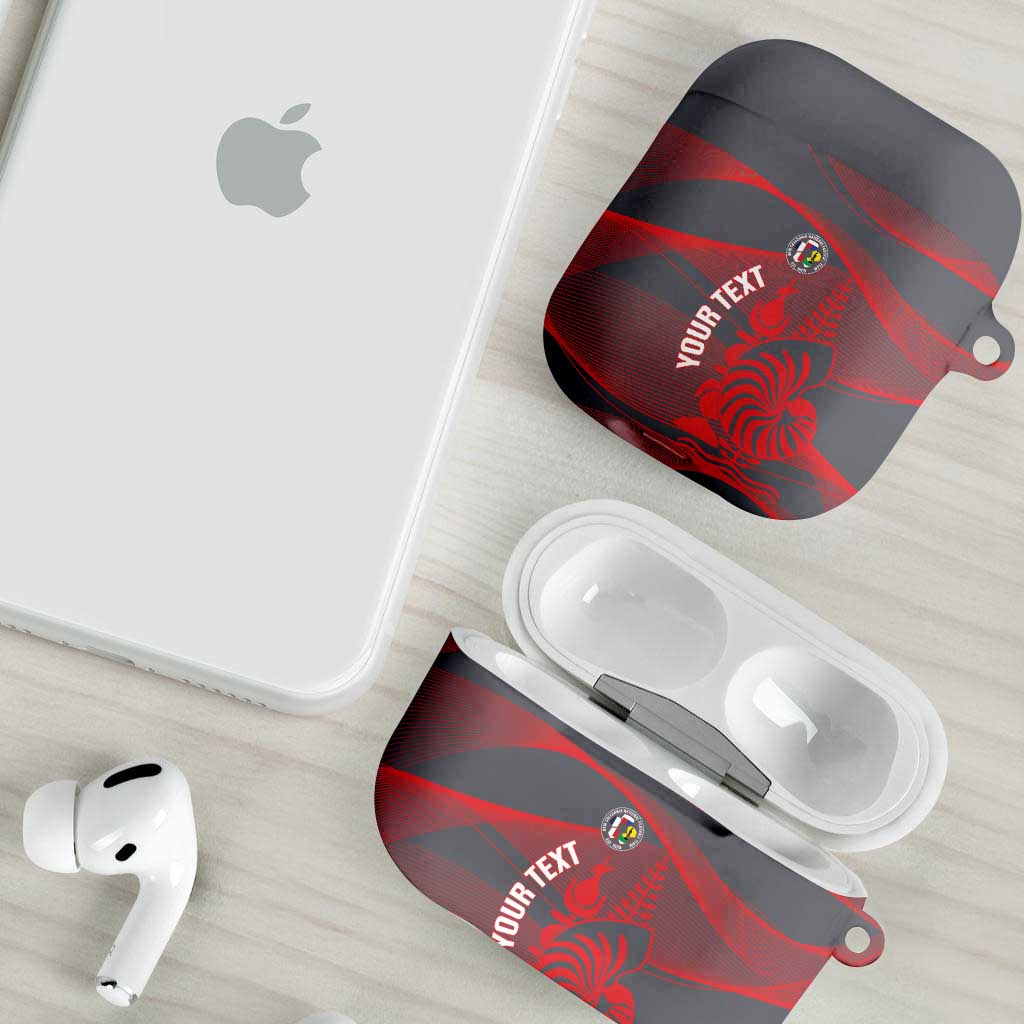 Custom New Caledonia Football AirPods Case Allez Les Cagous Grey Version - Polynesian Pride