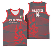 Custom New Caledonia Football Basketball Jersey Allez Les Cagous Grey Version - Polynesian Pride