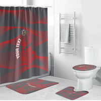 Custom New Caledonia Football Bathroom Set Allez Les Cagous Grey Version - Polynesian Pride