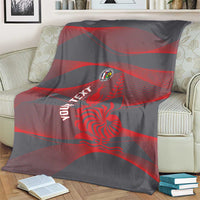 Custom New Caledonia Football Blanket Allez Les Cagous Grey Version - Polynesian Pride