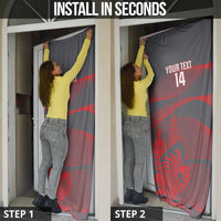 Custom New Caledonia Football Door Cover Allez Les Cagous Grey Version - Polynesian Pride