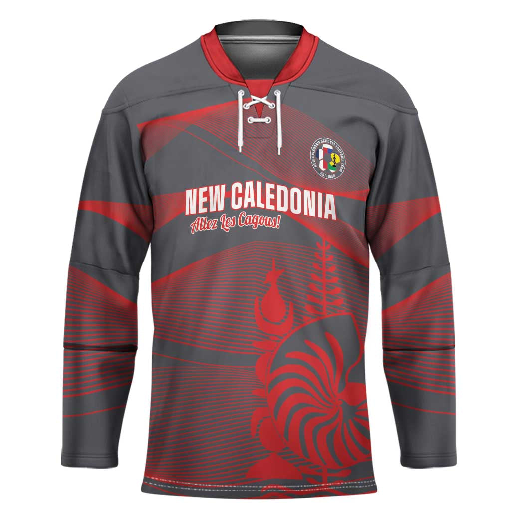 Custom New Caledonia Football Hockey Jersey Allez Les Cagous Grey Version - Polynesian Pride