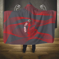 Custom New Caledonia Football Hooded Blanket Allez Les Cagous Grey Version - Polynesian Pride