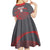 Custom New Caledonia Football Kid Short Sleeve Dress Allez Les Cagous Grey Version - Polynesian Pride