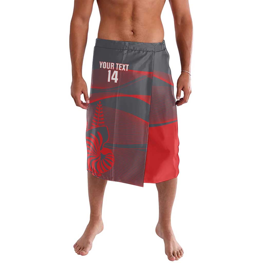 Custom New Caledonia Football Lavalava Allez Les Cagous Grey Version - Polynesian Pride
