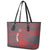 Custom New Caledonia Football Leather Tote Bag Allez Les Cagous Grey Version - Polynesian Pride