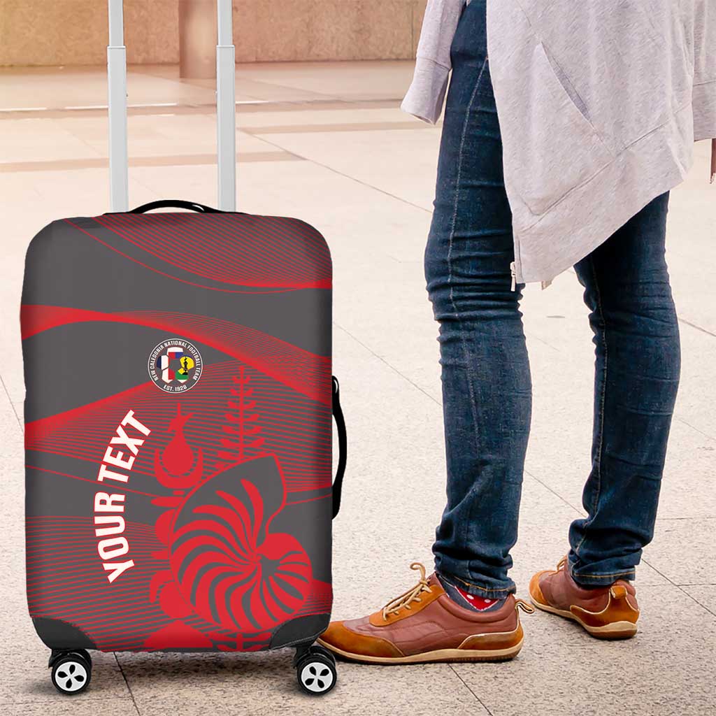 Custom New Caledonia Football Luggage Cover Allez Les Cagous Grey Version - Polynesian Pride