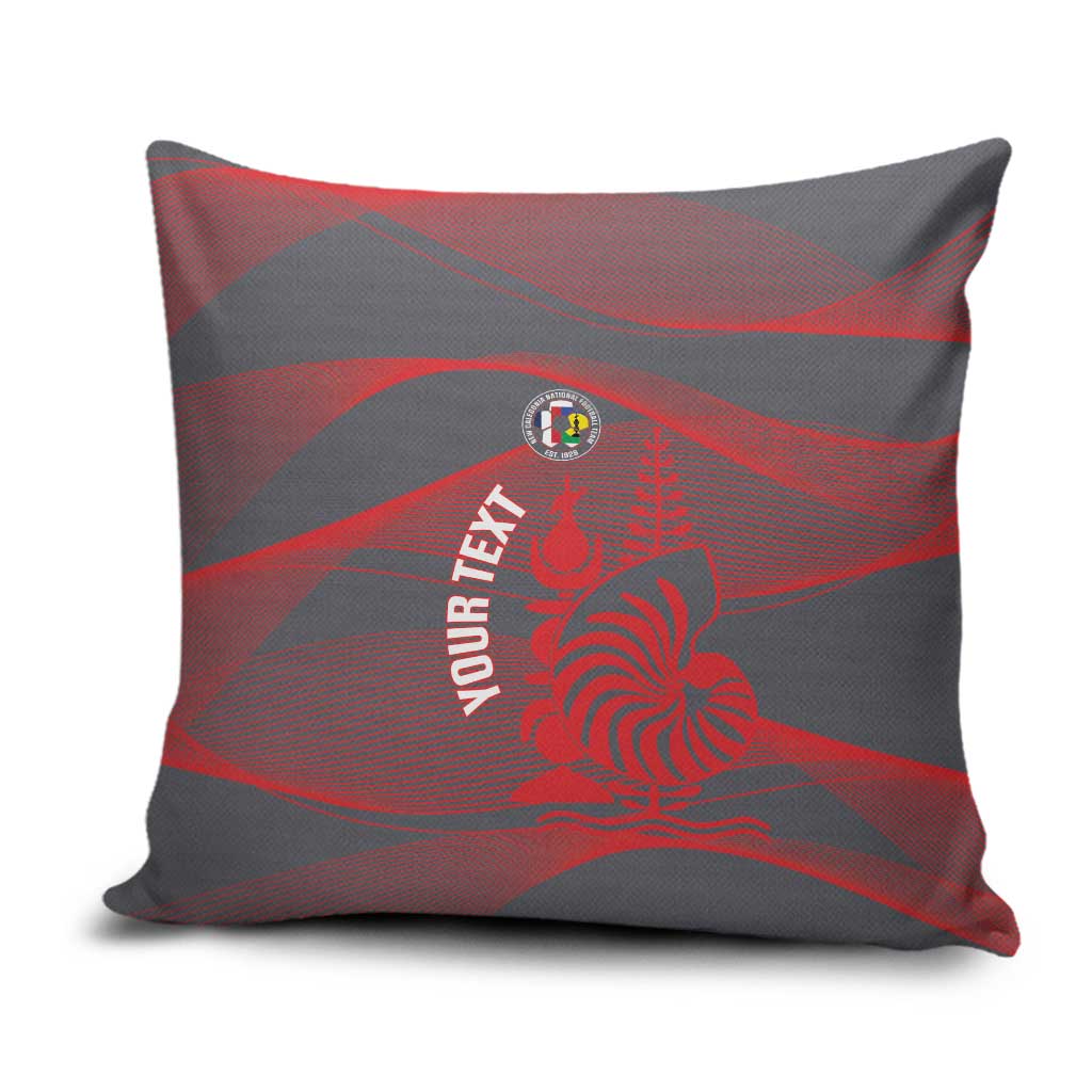 Custom New Caledonia Football Pillow Cover Allez Les Cagous Grey Version - Polynesian Pride
